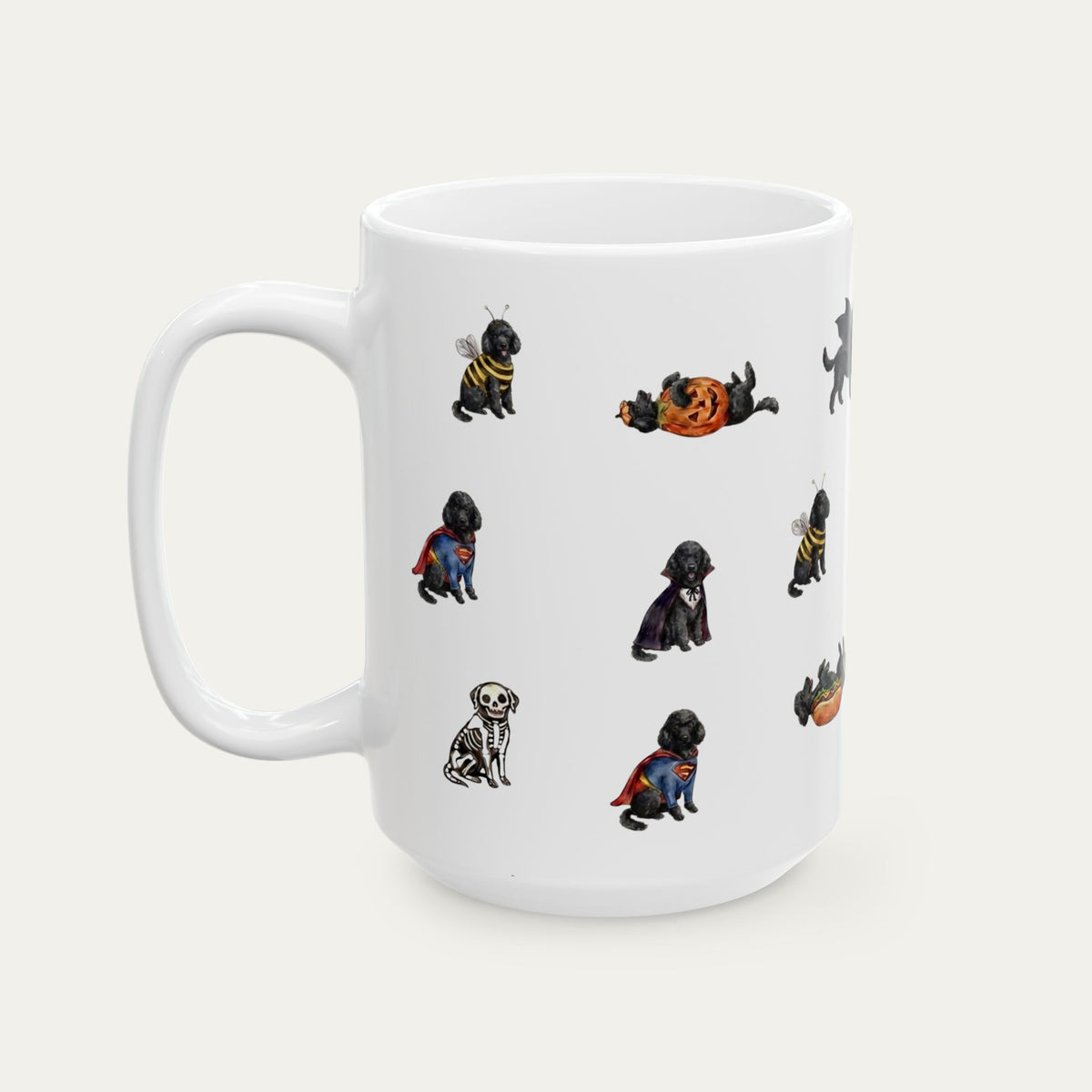 Poodle Black Halloween mug