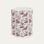 Dachshund Long haired Burgundy Toile Mug