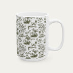 Toy Fox Terrier Sage Green Toile Mug