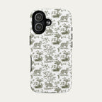 Bengal Cat Sage Green Toile phone Case