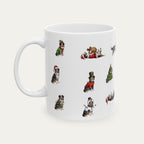 Australian Shepherd Tri color Christmas Mug