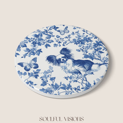 Papillon Ceramic Coaster French Toile