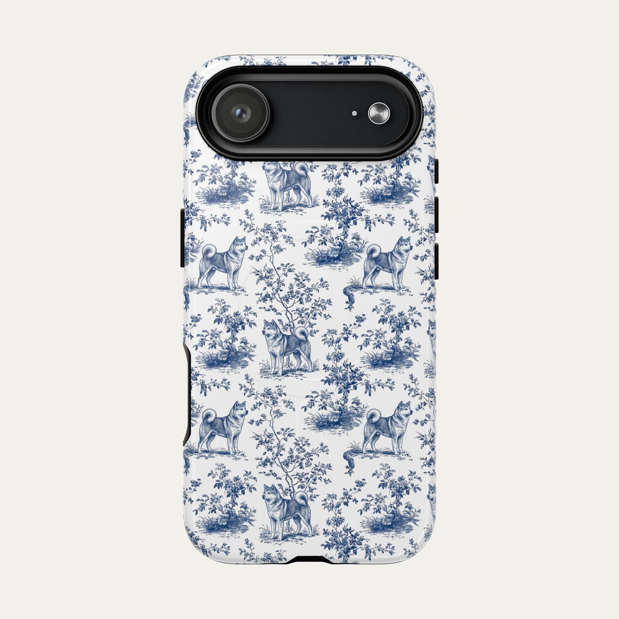 Akita Blue Toile Phone case
