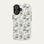 Beagle Sage Green Toile phone Case