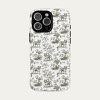 English Bulldog Sage Green Toile phone Case