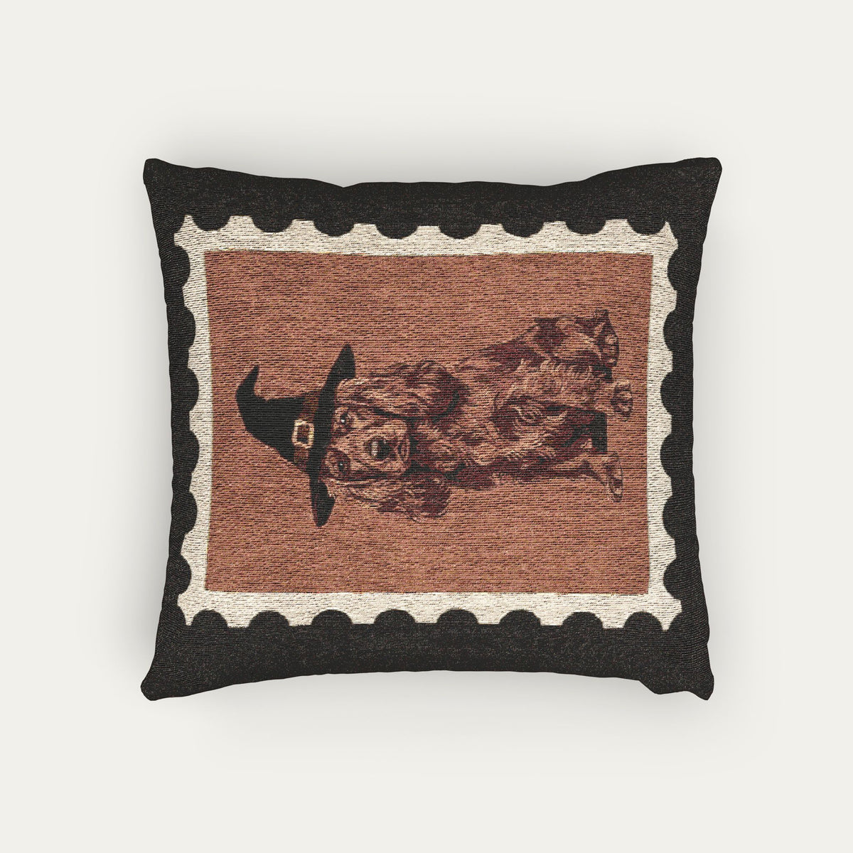 Cocker Spaniel Red Halloween Woven Pillow