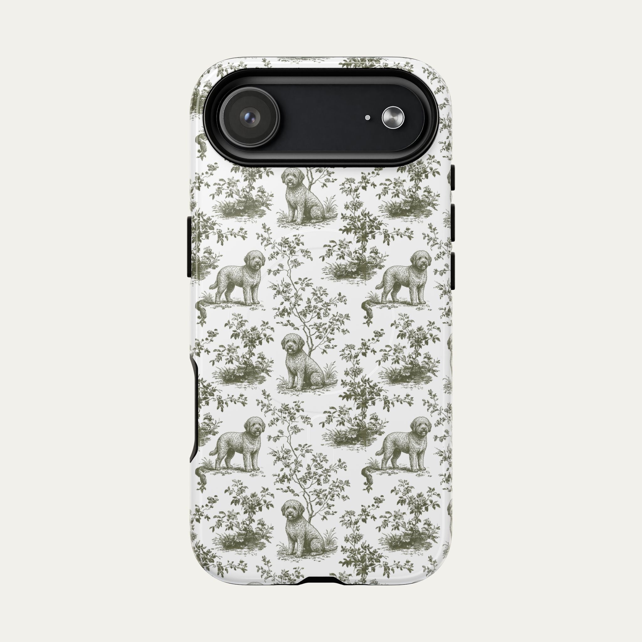 Spanish Water Dog Sage Green Toile phone Case