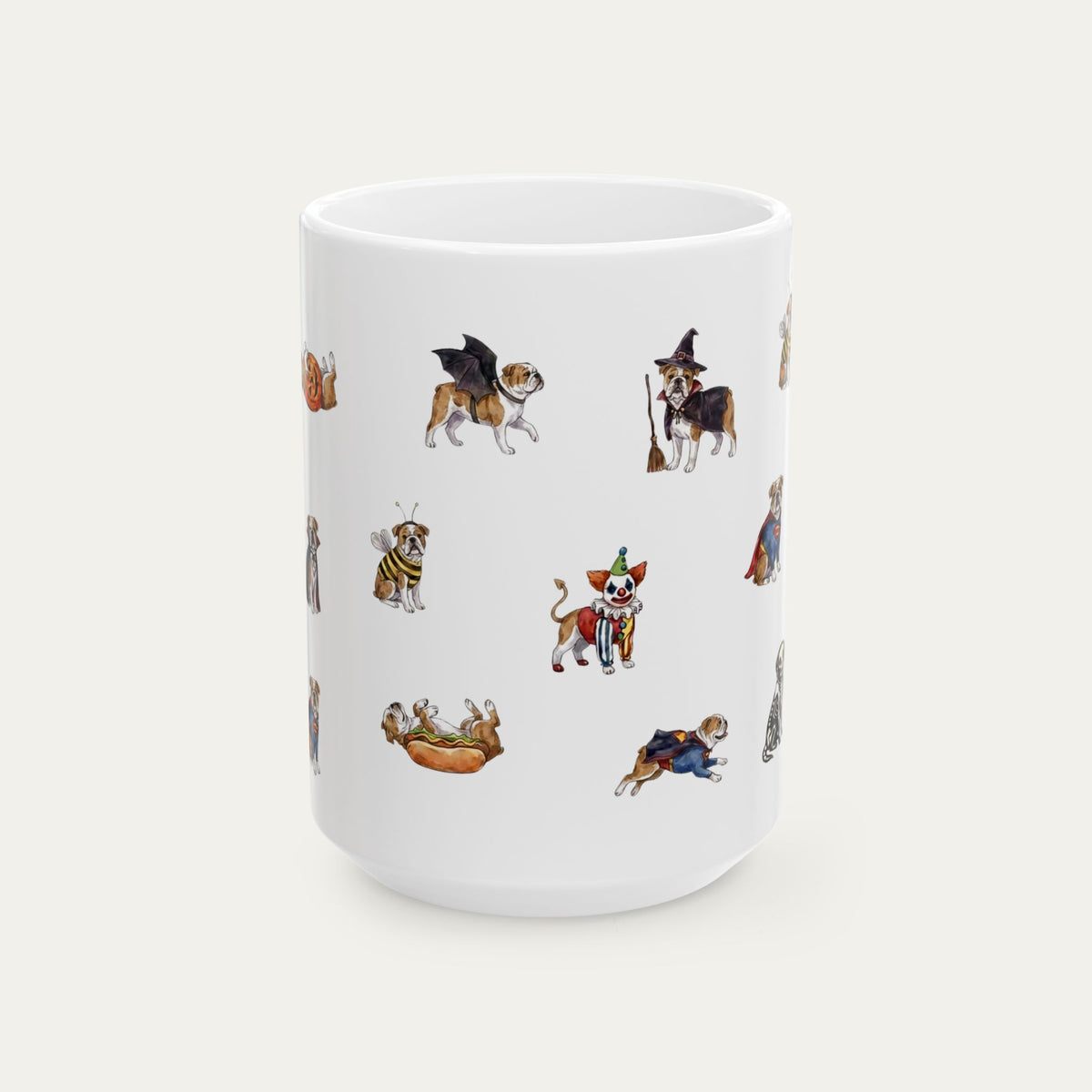 English Bulldog Halloween mug