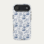 Greyhound Blue Toile Phone case