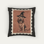 Bloodhound Halloween Woven Pillow