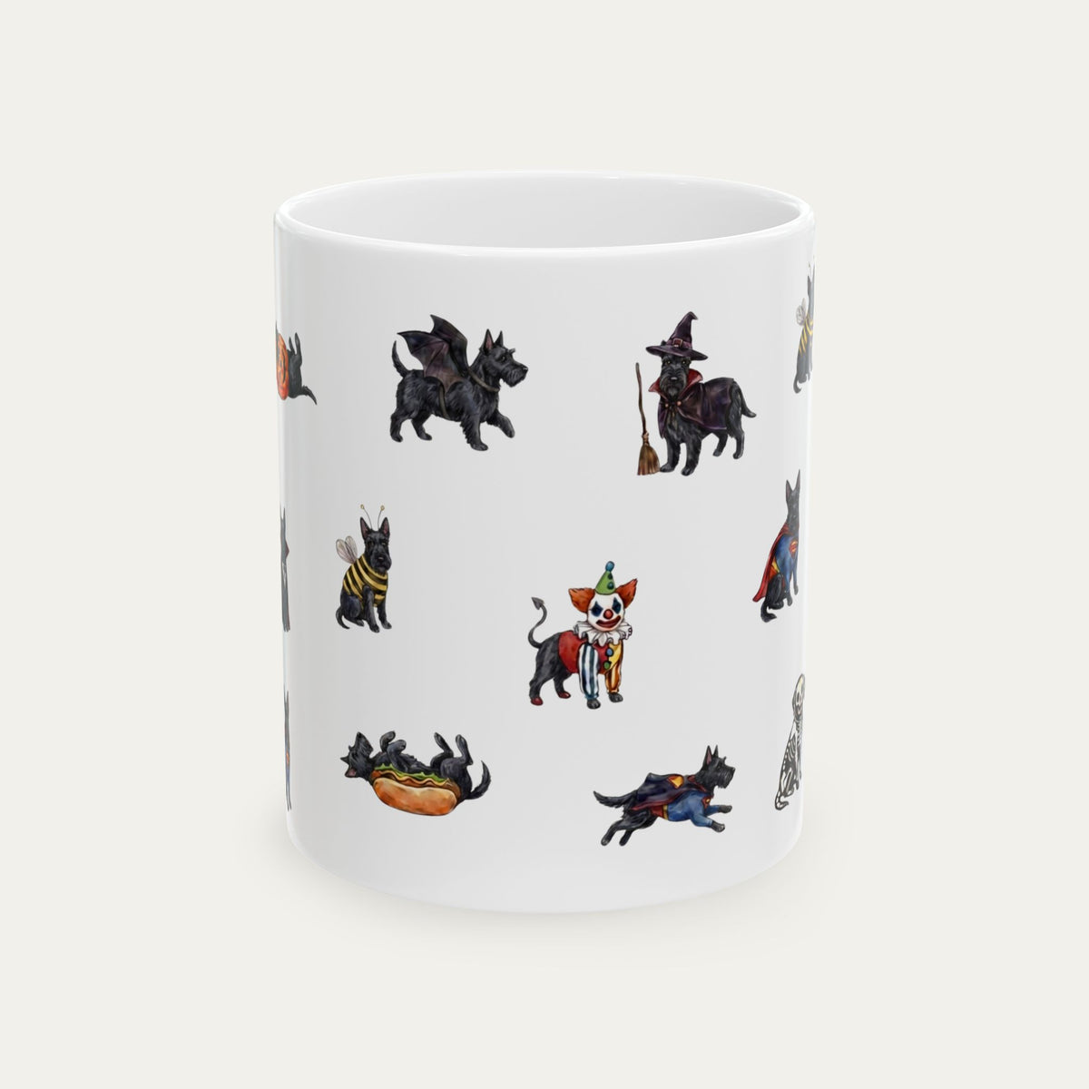 Scottish terrier Halloween mug
