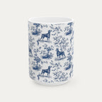 Doberman Blue Toile Mug