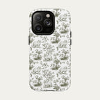 Persian Cat Sage Green Toile phone Case
