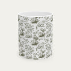 Persian Cat Sage Green Toile Mug