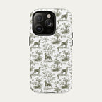Doberman Sage Green Toile phone Case