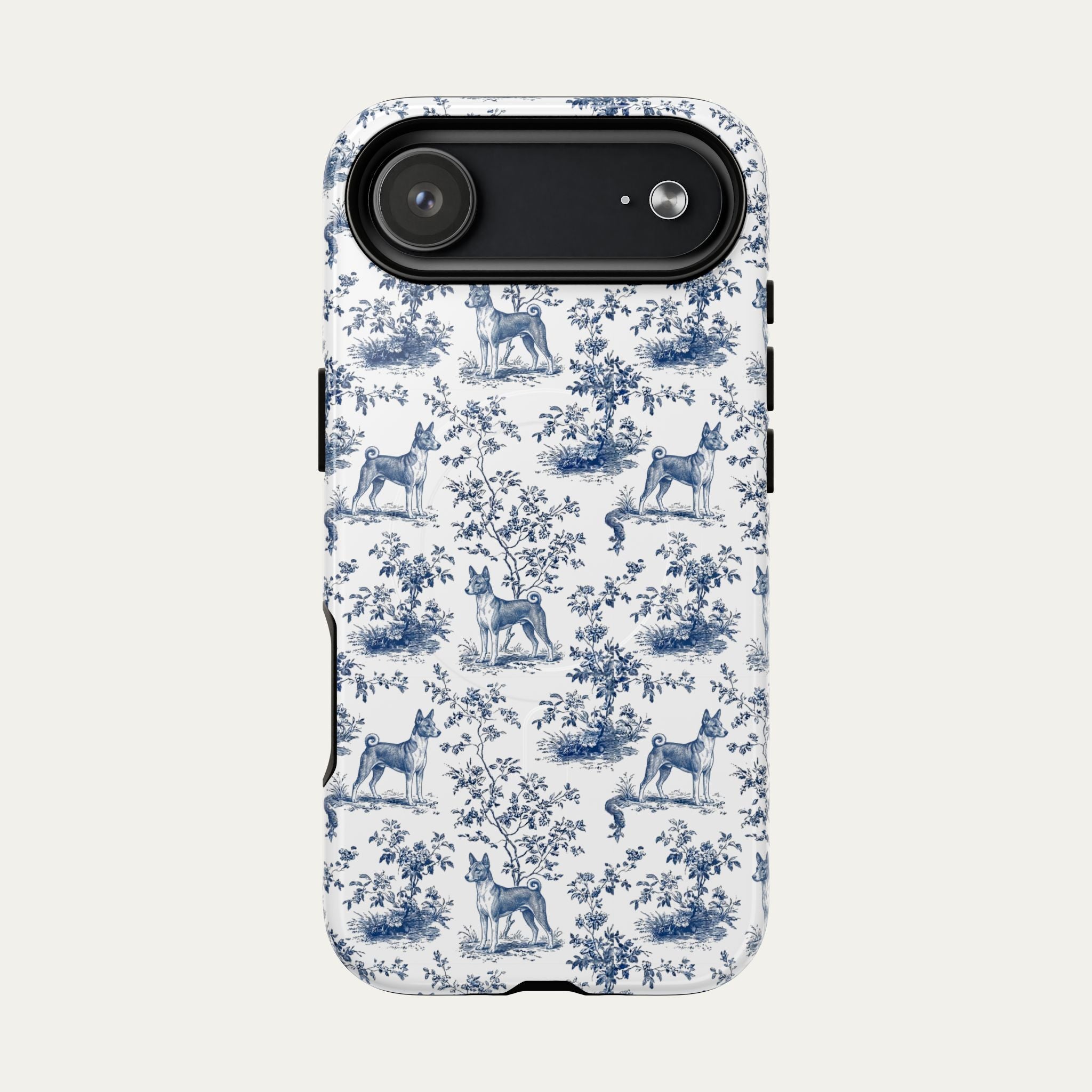 Basenji Blue Toile Phone case