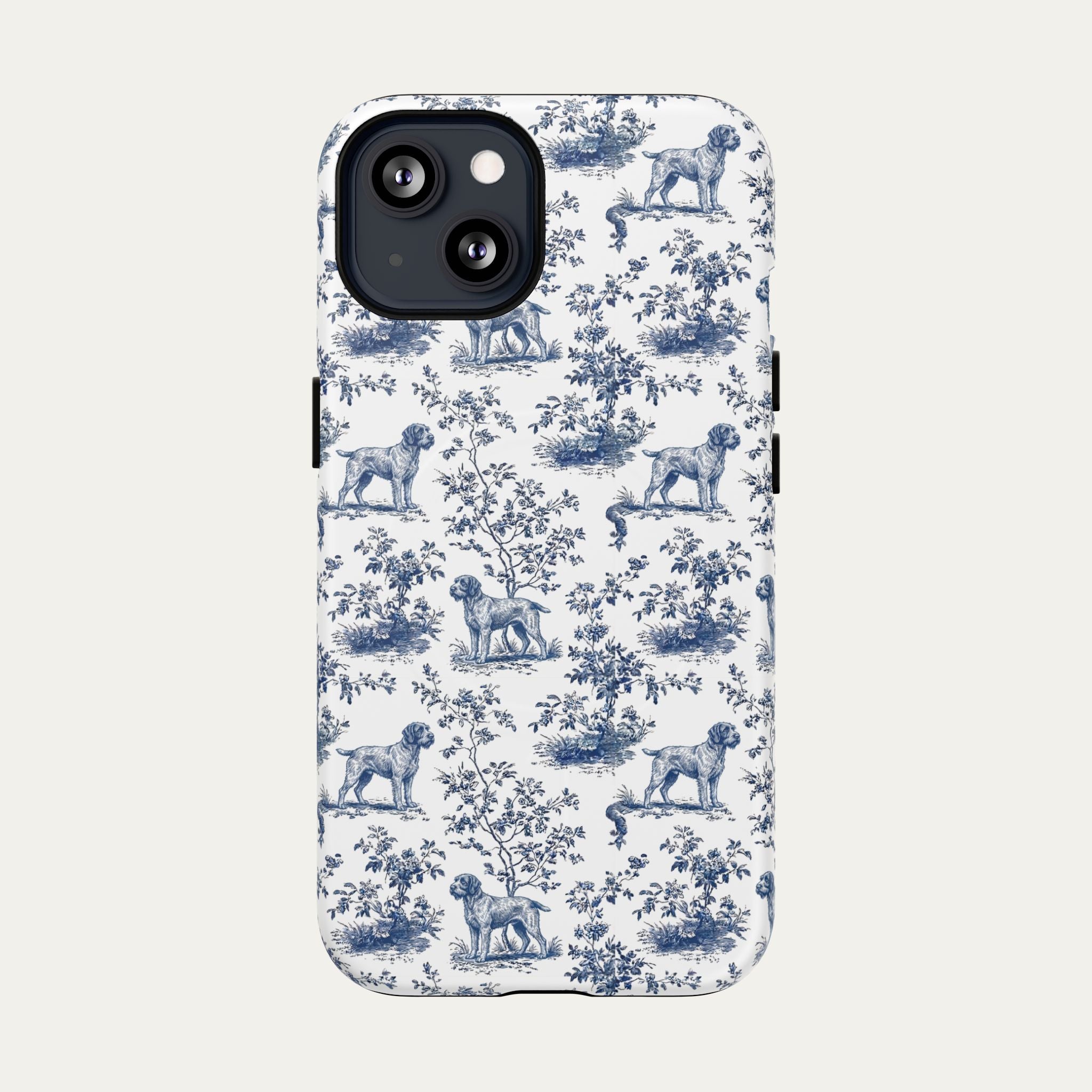 Wirehaired Pointing Griffon Blue Toile Phone case