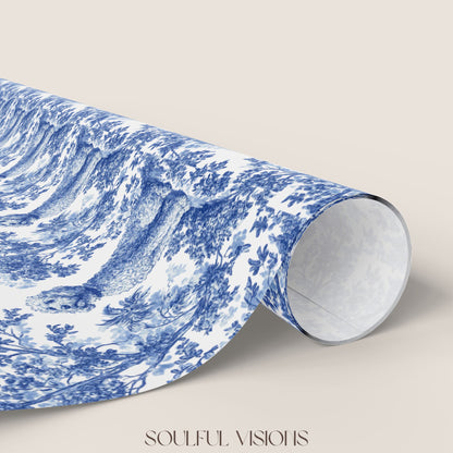 Goldendoodle French Toile De Jouy Wrapping Paper