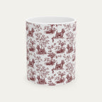 Scottish Terrier Burgundy Toile Mug
