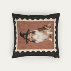 Shetland Sheepdog Halloween Woven Pillow