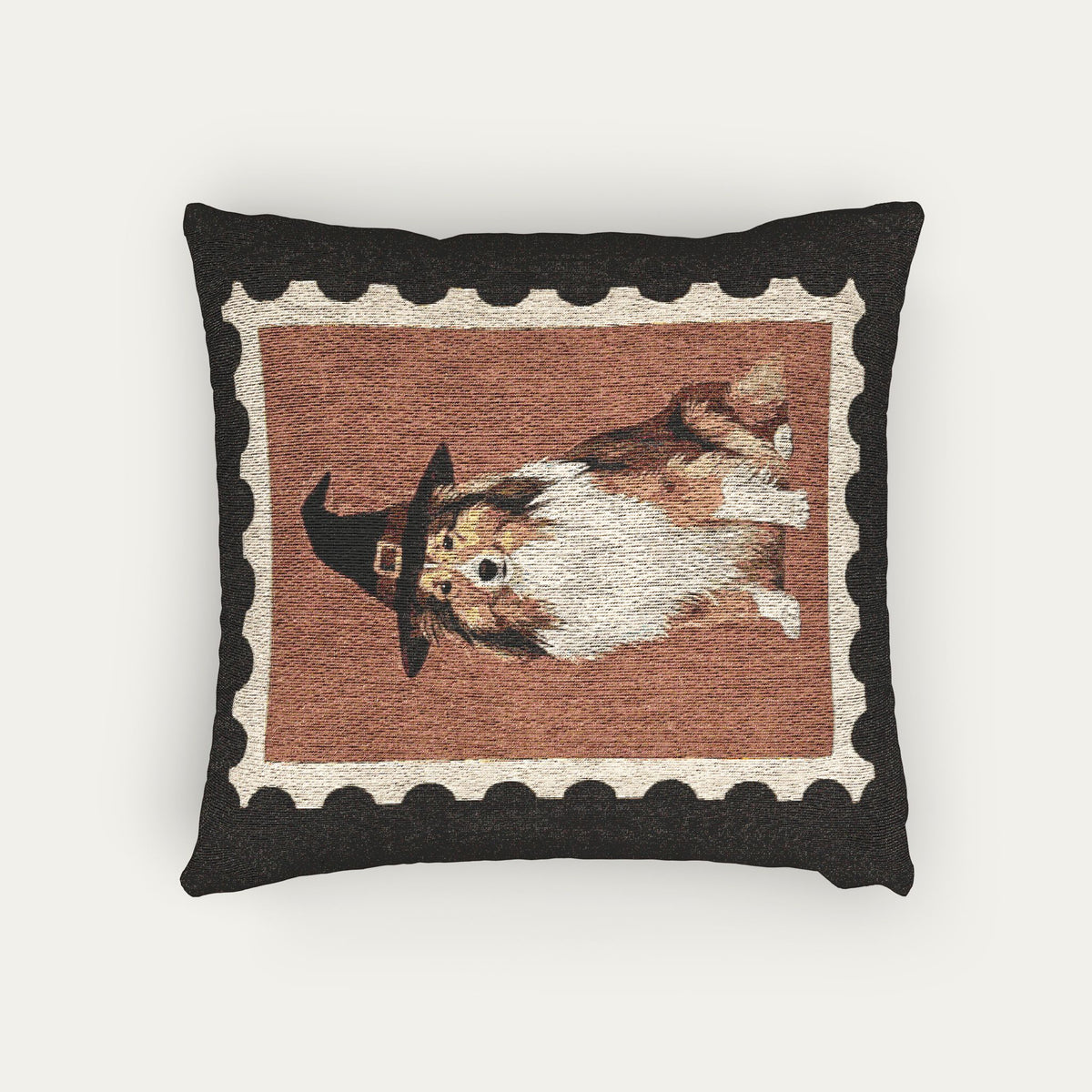 Shetland Sheepdog Halloween Woven Pillow