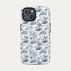 Siamese Cat Blue Toile Phone case