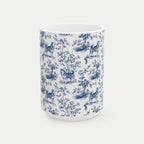 Husky Blue Toile Mug