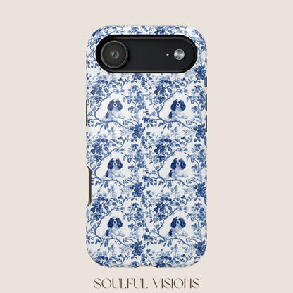 Cavalier King Charles Spaniel Toile De Jouy Magnetic Phone Case