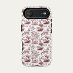 Westie Burgundy Toile phone Case
