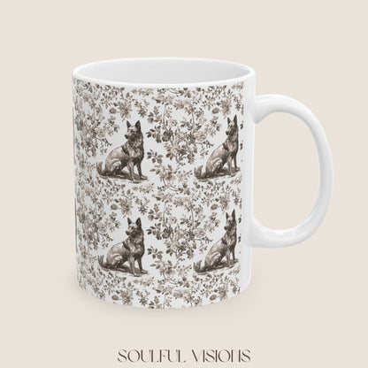 Belgian Malinois Toile de Jouy Mug