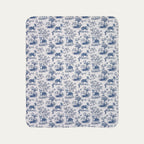 Bull Terrier Toile De Jouy Fleece Blanket