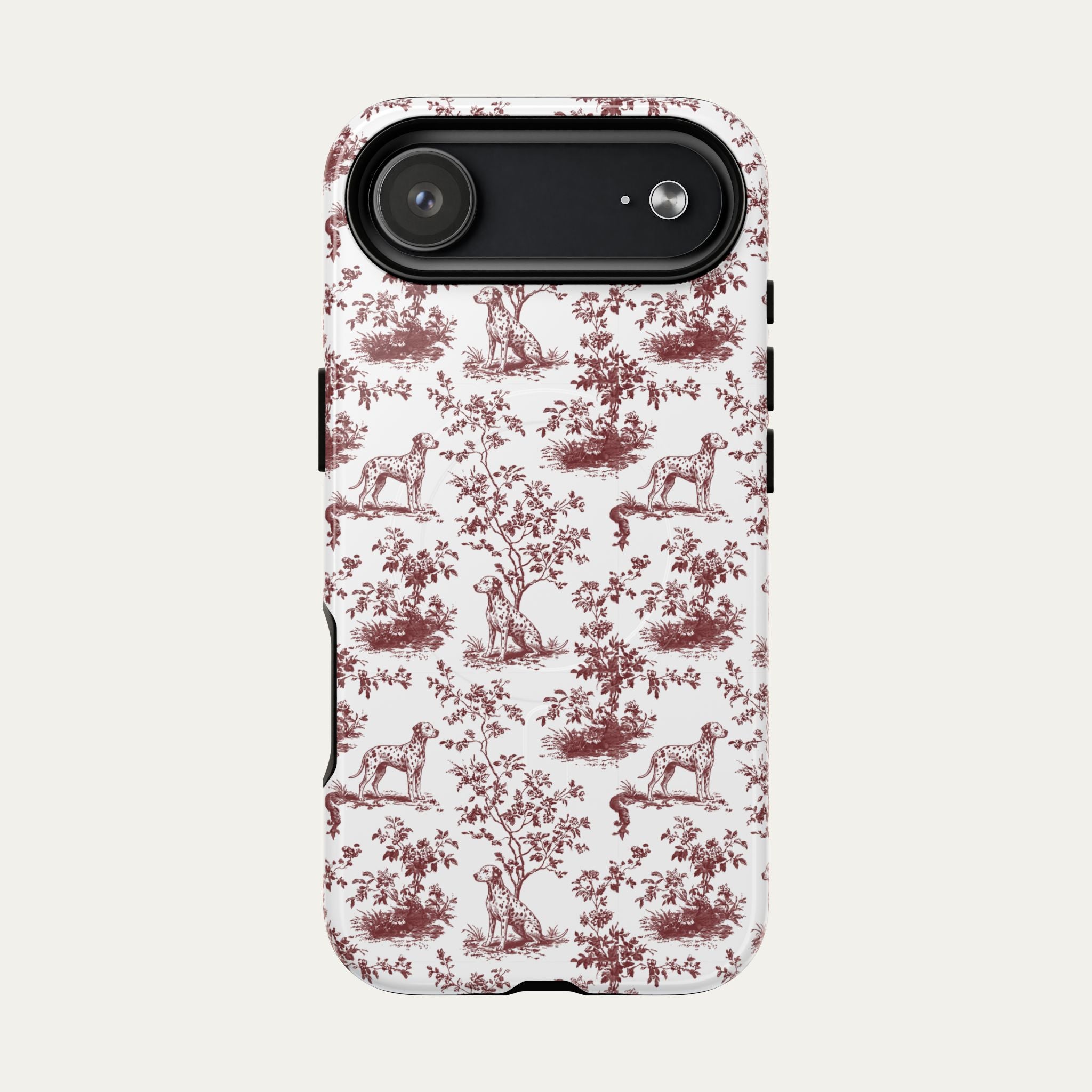 Dalmatian Burgundy Toile phone Case