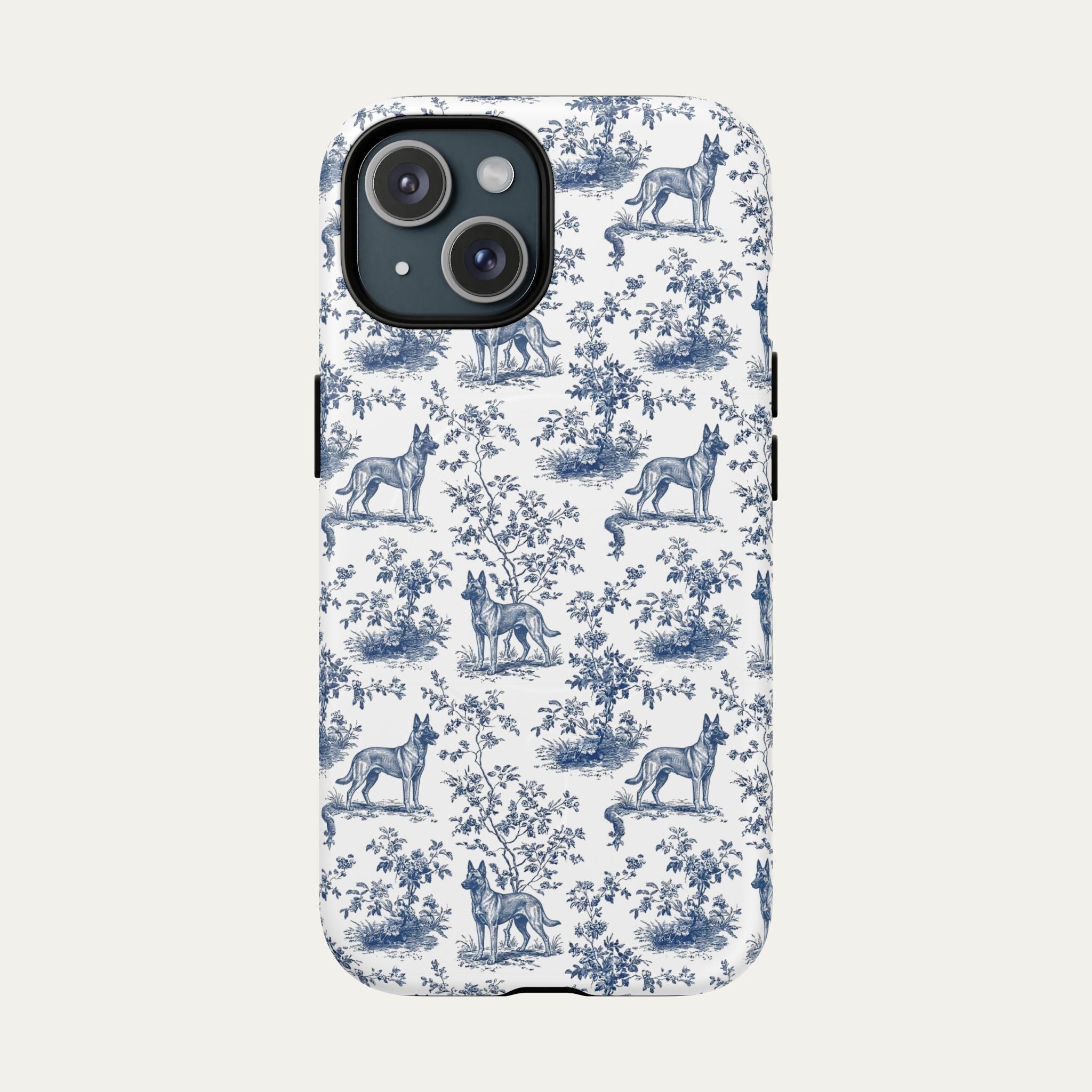 Belgian Malinois Blue Toile Phone case