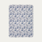 Shar Pei Toile De Jouy Fleece Blanket