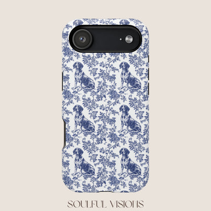 German Shorthaired Pointer Toile De Jouy Magnetic Phone Case