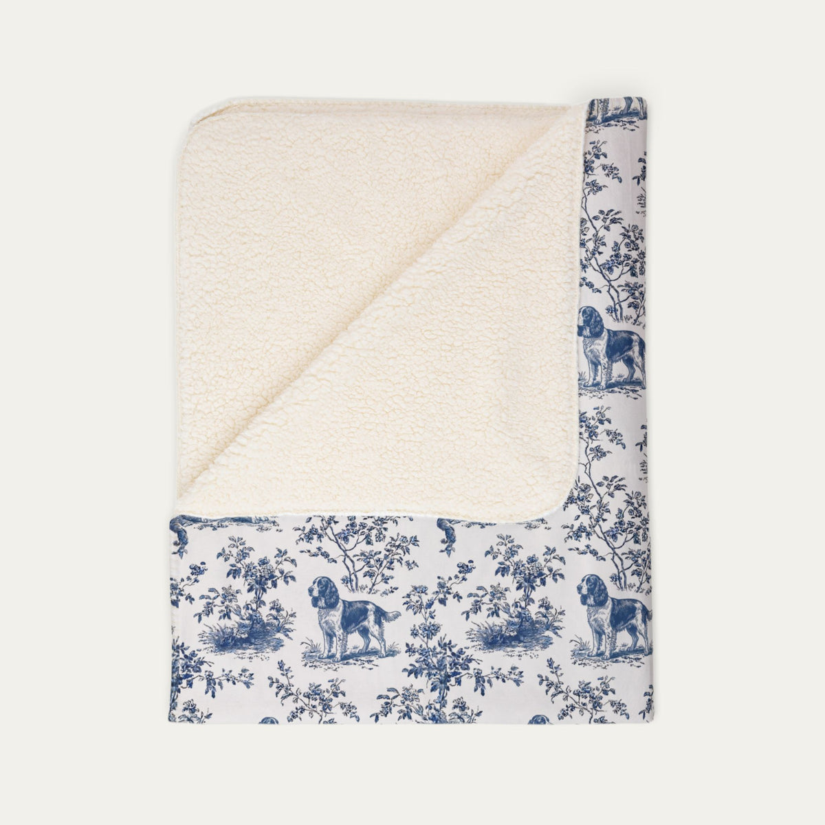 English Springer Spaniel  Toile De Jouy Fleece Blanket