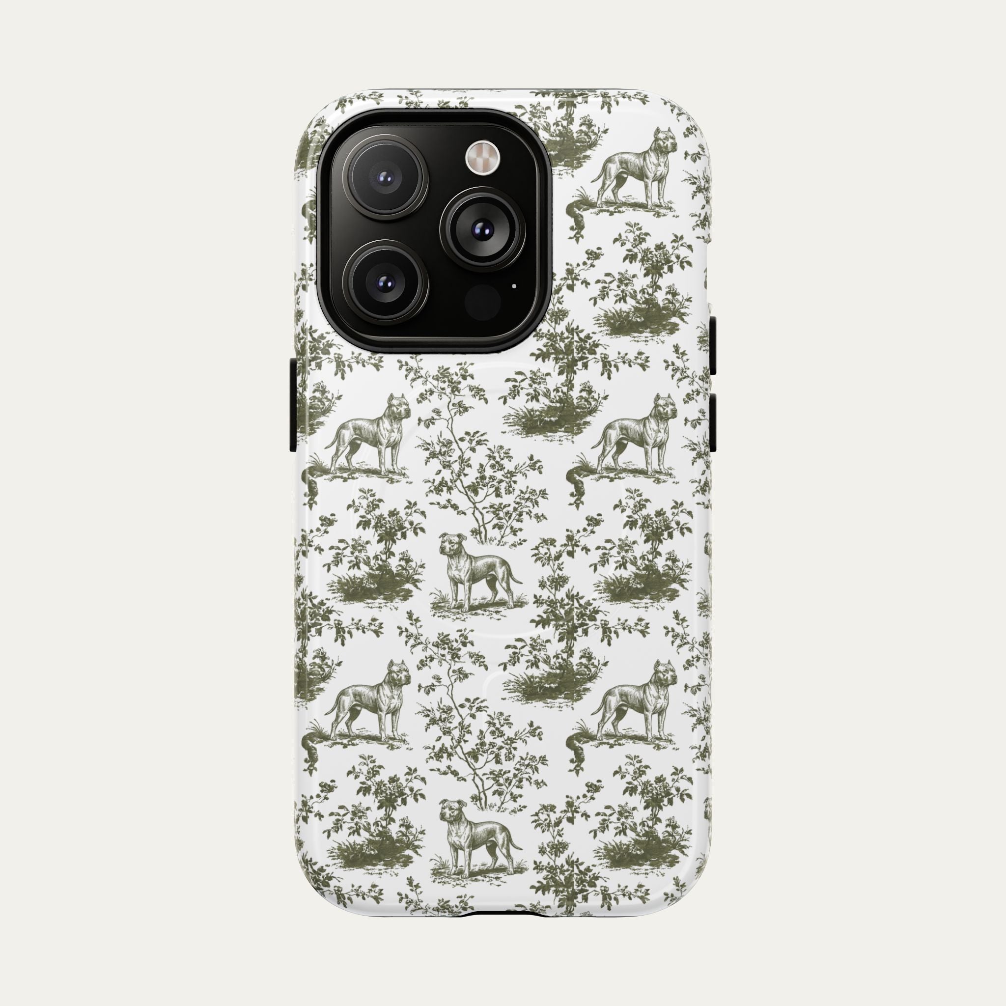 Pitbull Sage Green Toile phone Case