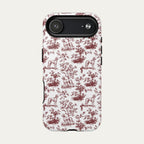 Saluki Burgundy Toile phone Case