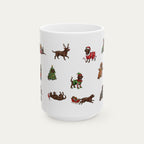 Labrador Chocolate Christmas Mug