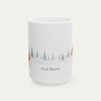 Custom Shih Tzu Liver and White Christmas Santa Hat Mug