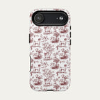Jack Russell Terrier Burgundy Toile phone Case