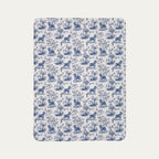 Schnauzer Toile De Jouy Fleece Blanket