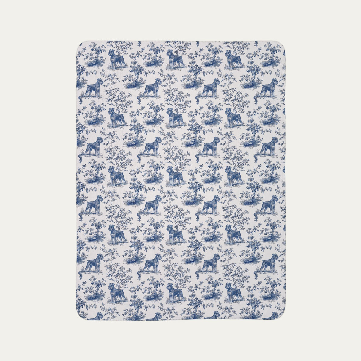 Schnauzer Toile De Jouy Fleece Blanket