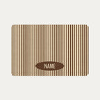 Custom Brown Stripe Pet Feeding Mat
