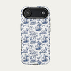 Westie Blue Toile Phone case