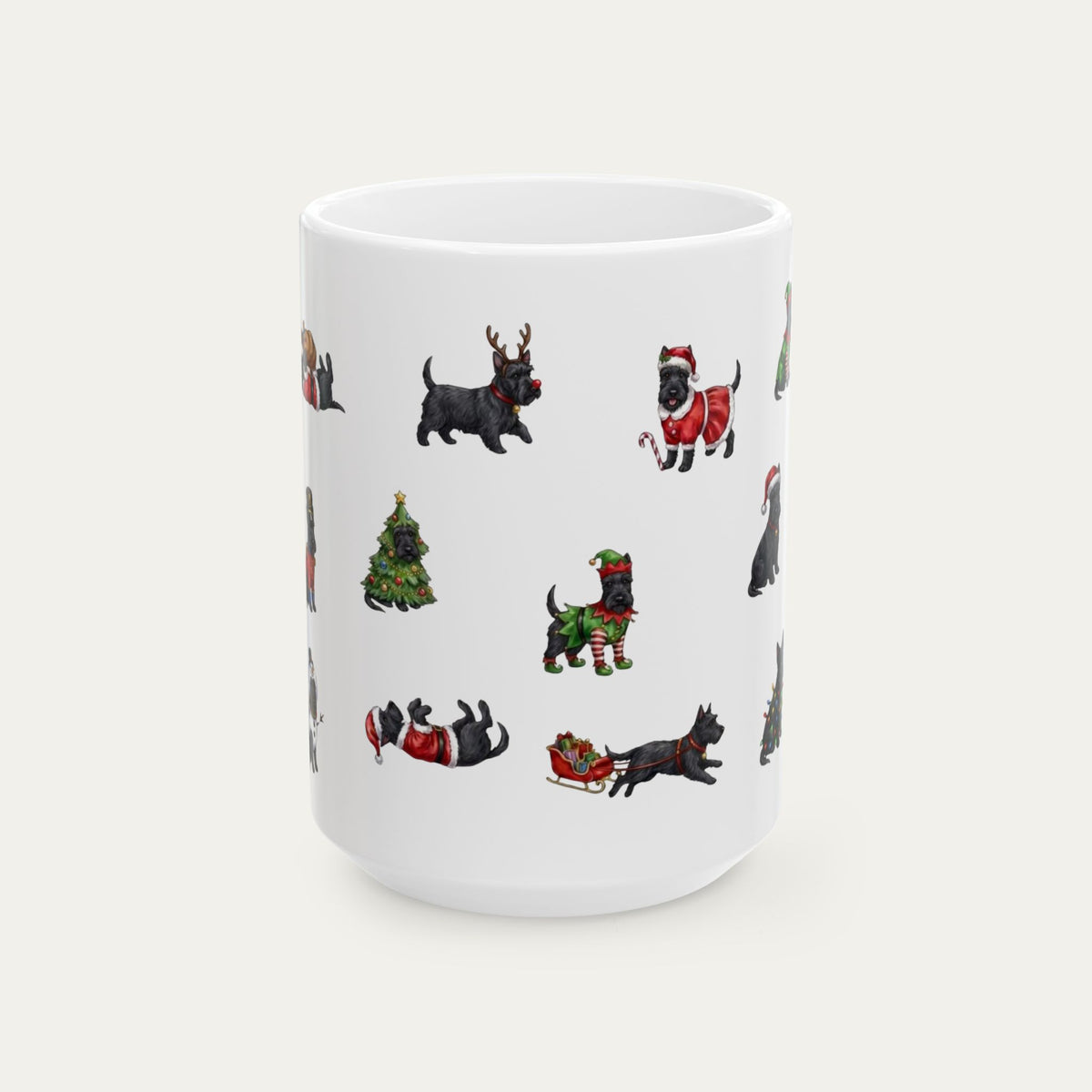 Scottish Terrier Christmas Mug