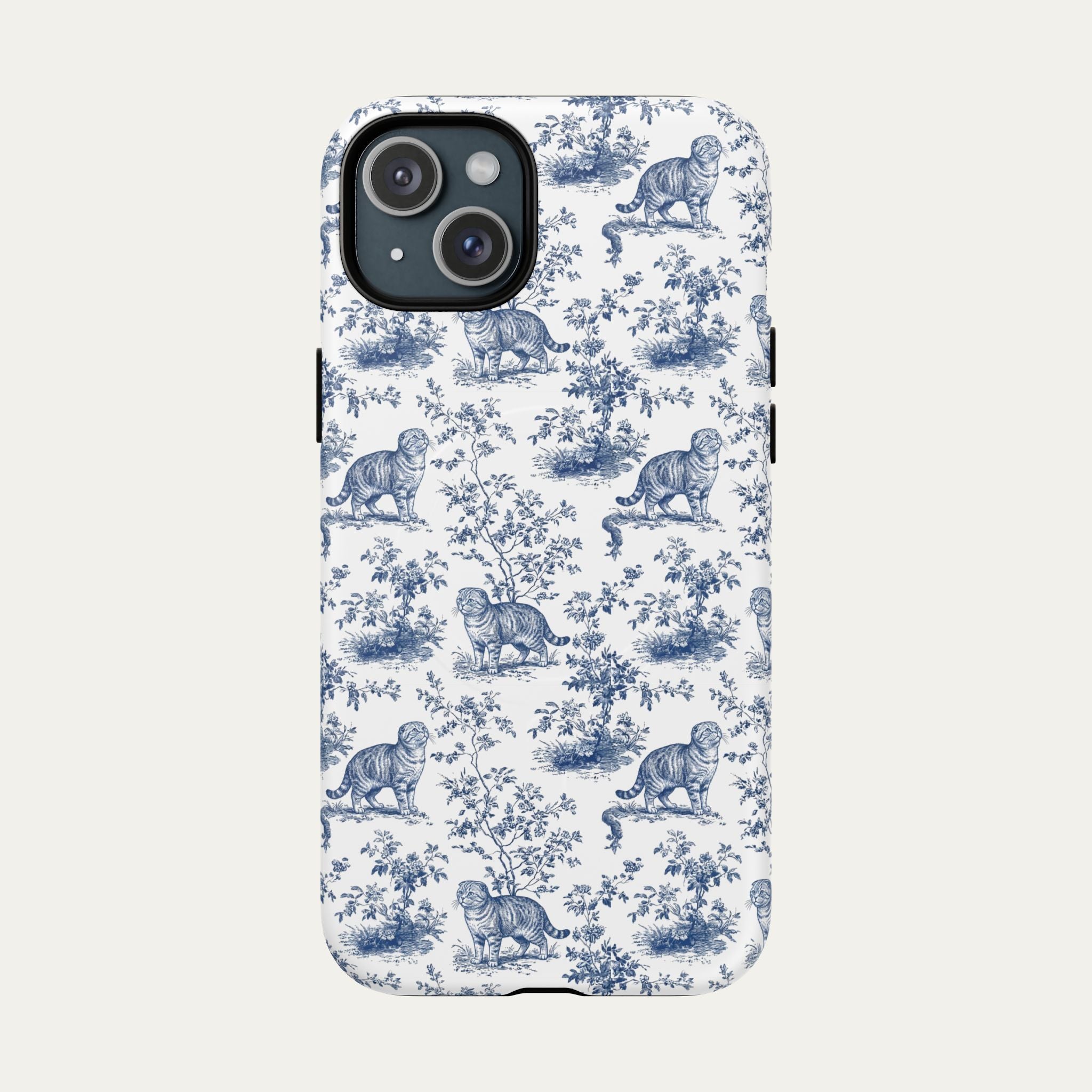Scottish Fold Cat Blue Toile Phone case
