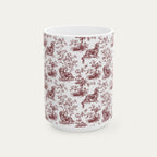 Dachshund Long haired Burgundy Toile Mug