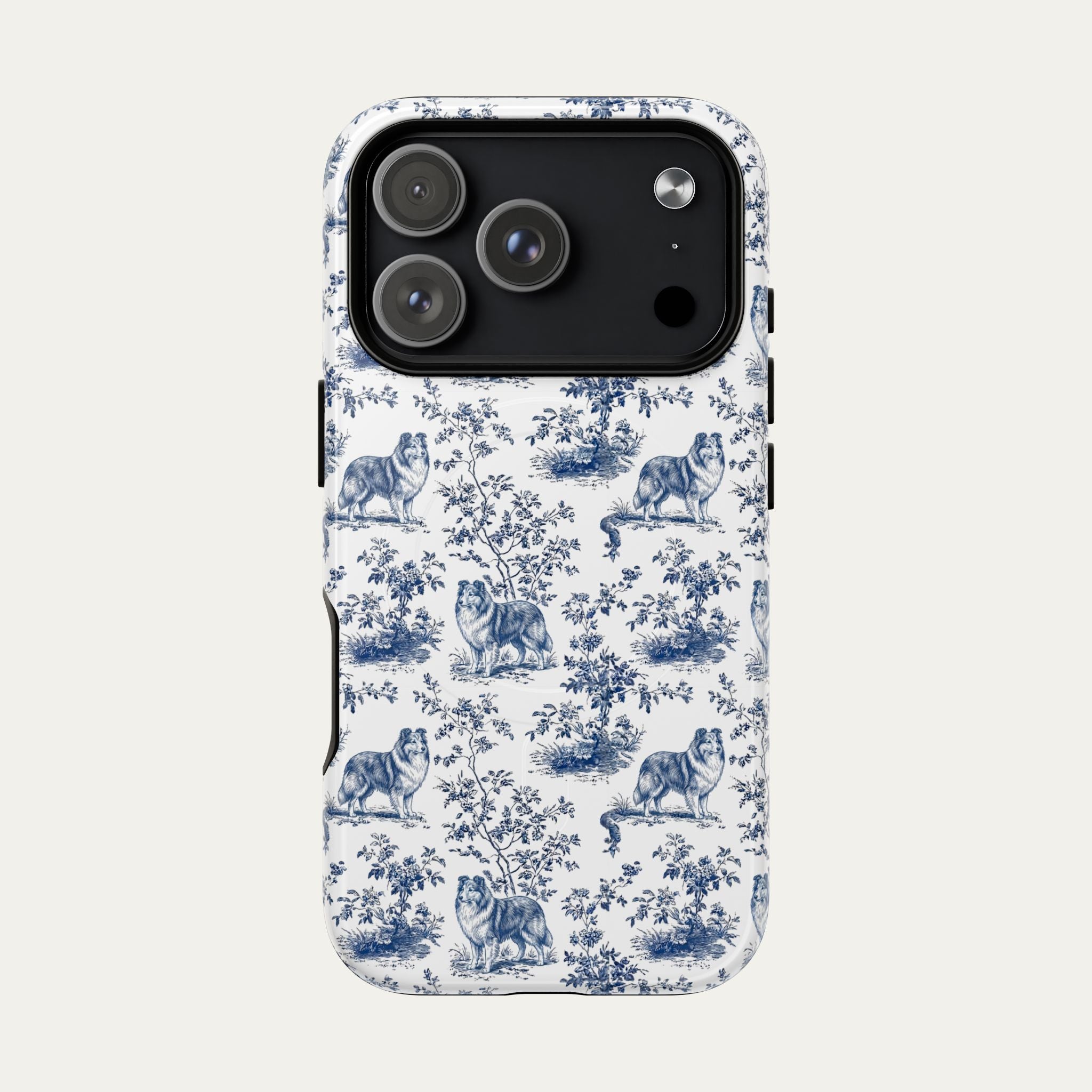 Shetland Sheepdog Blue Toile Phone case