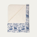 Doberman Toile De Jouy Fleece Blanket